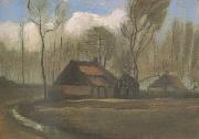 Vincent Van Gogh Farmhouses among Trees (nn04) France oil painting reproduction